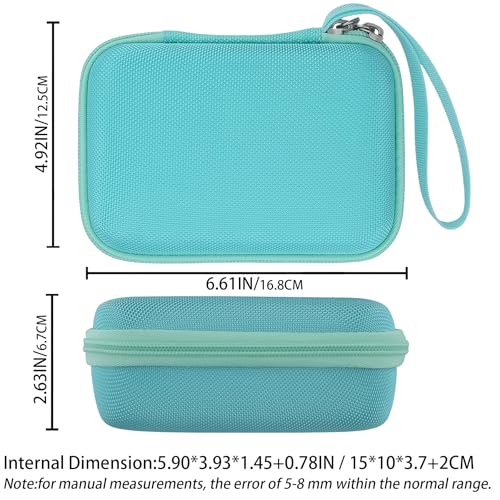 Image of khanka Hard Case for Kodak Smile+ /Kodak Smile Plus Camera,Mint Green | EVA Hard Shell, Mesh Pocket Accessory Storage, Travel-Ready Portable Storage, Easy Carry Handle, Protective Case Only