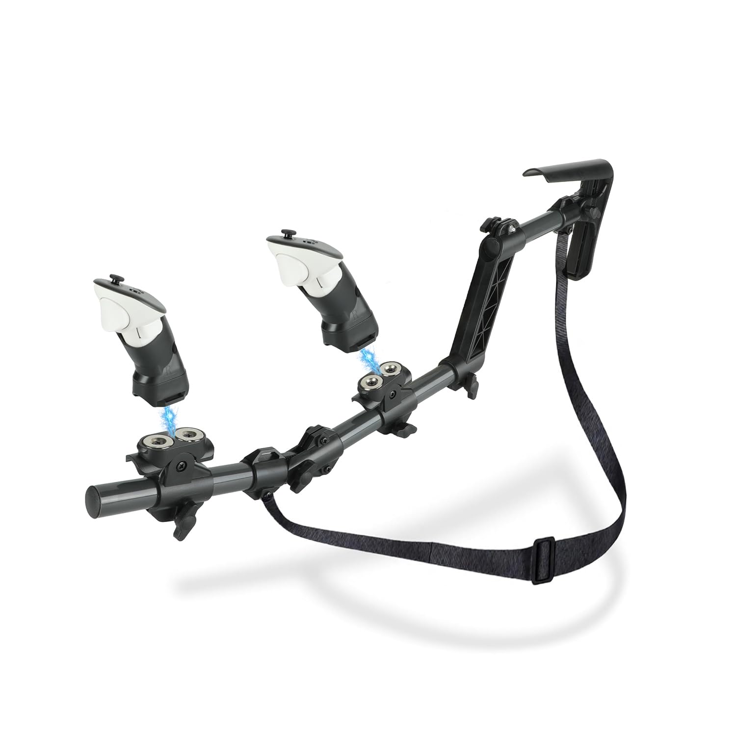 VR Gunstock pour Meta Quest 3/Quest 3S, crosse de pistolet compatible avec les poignées de contrôle VR Meta Quest3 pour améliorer la stabilité et le contrôle Adaptateur de crosse de fusil magnétique