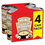 Lot de 6 boîtes de soupe à la crème de champignons, 400 g, faible en gras, végétarien, sans colorants artificiels ni conservateurs