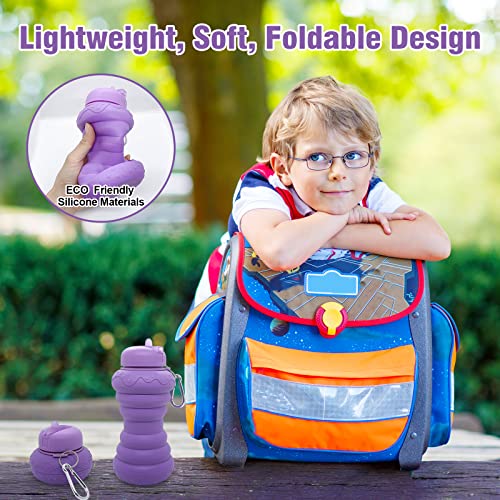 Luuttle 20Oz Collapsible Silicone Water Bottle - Reuseable Water Bottles For Sports Gym Travel Essentials Camping Hiking Lightweight #TOP6