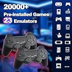 M8 Retro Gaming Console with 20,000+ Classic Games, 23 Emulators, Dual 2.4GHz Wireless Controllers, 4K HD Output, Save & Load Function, Plug & Play, Compatible with TV/PC/Projector, 64GB - Image 2