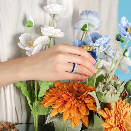 Image of Egnaro Silicone Wedding bands women:2.5mm Wide - 2mm Thick Gold and Silver Rubber Rings with Half Size,4-8 Variety Multipack