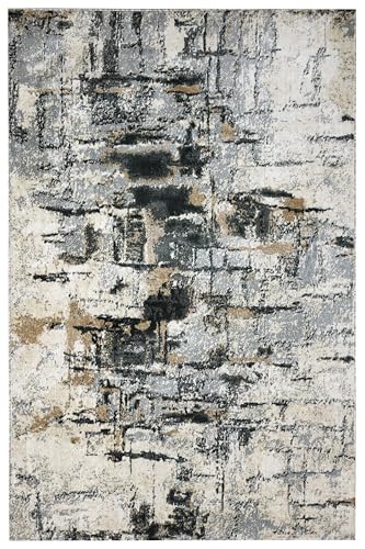Image of Super Soft Art Collection Abstract Modern Classical Design Carpets Highest Density Silk Carpets for Home Living Room Bedroom /Hall (4x6 feet (120 x 180 cm) Multi Vintage1 I)