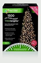 Premier Decorations - 1500 Multi Action TreeBrights LED Lights with Timer - Warm White