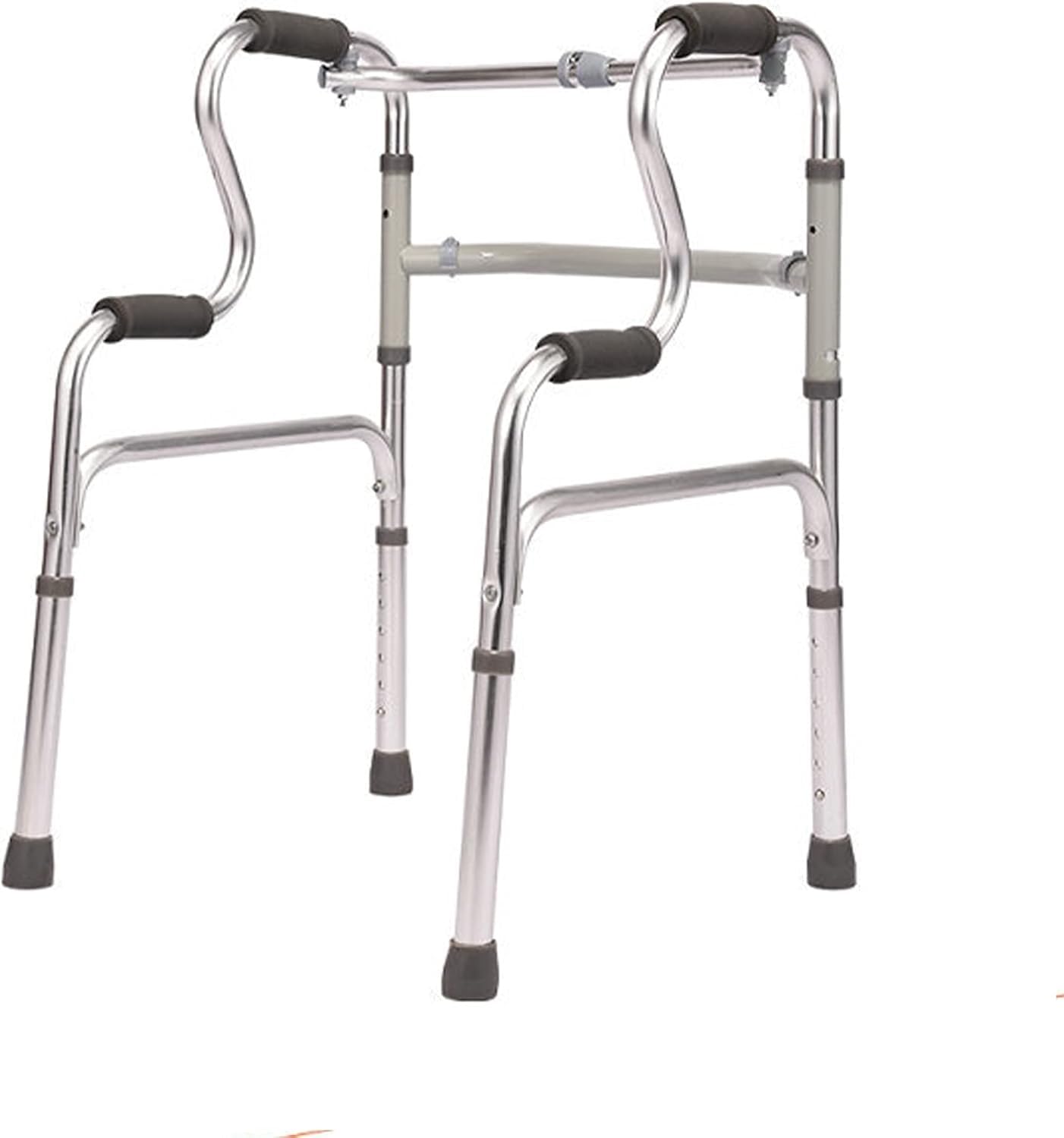 Andador vertical plegable alto, ayuda de movilidad para personas mayores y adultos, ideal para movilidad paralizada y limitada, plegable y almacenado, altura ajustable, soporta hasta 300 libras.