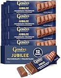 Genève Swiss Milk Chocolate Bars with Praline Filling, 1 oz (12 Pack) | Geneve Jubilee | Individually Wrapped | Rich & Creamy | Kosher (including Passover)