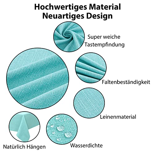 SANLEHAUSE Tovaglia Menta Verde Blu Verde 145 X