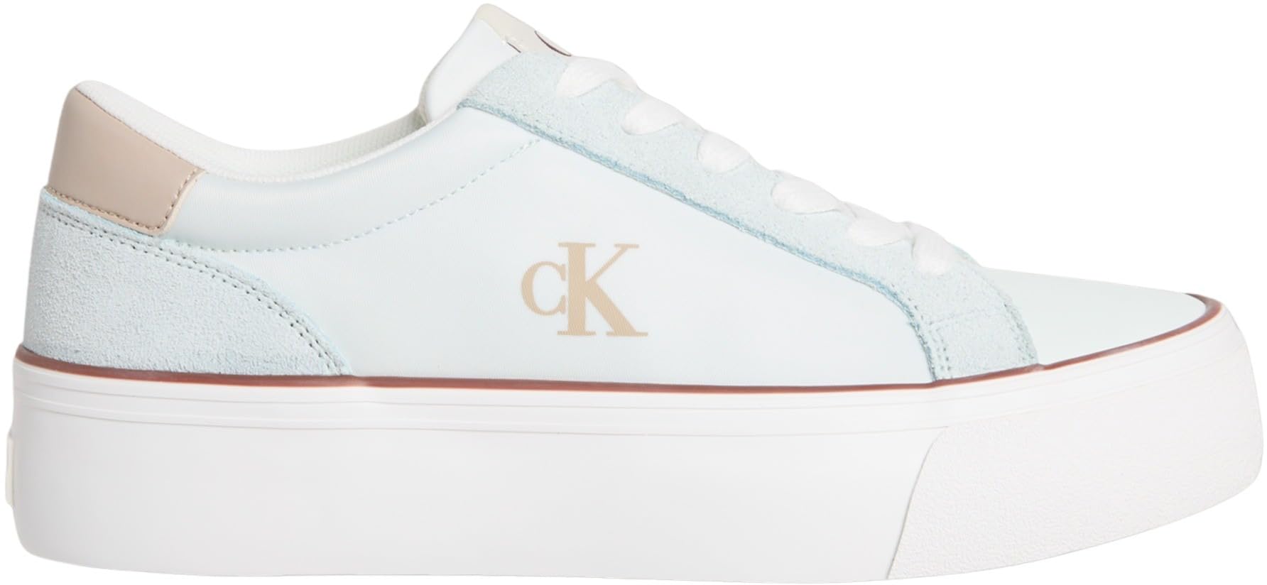 Calvin Klein Damen Vulcanized Sneaker Flatform Nylon Mix mit Logo