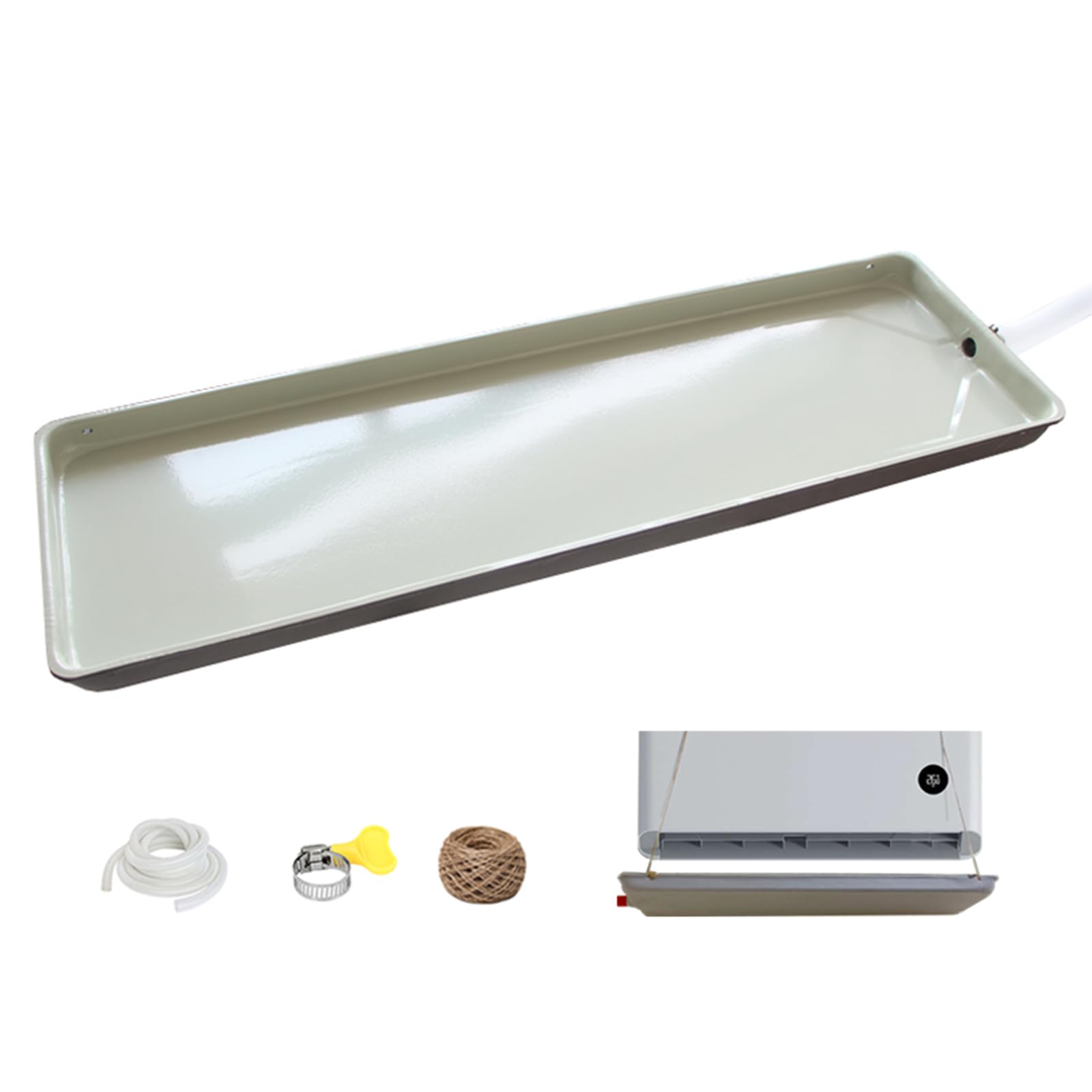 Bac de récupération des condensats avec tuyau de drainage pour kit évacuation eau climatiseur