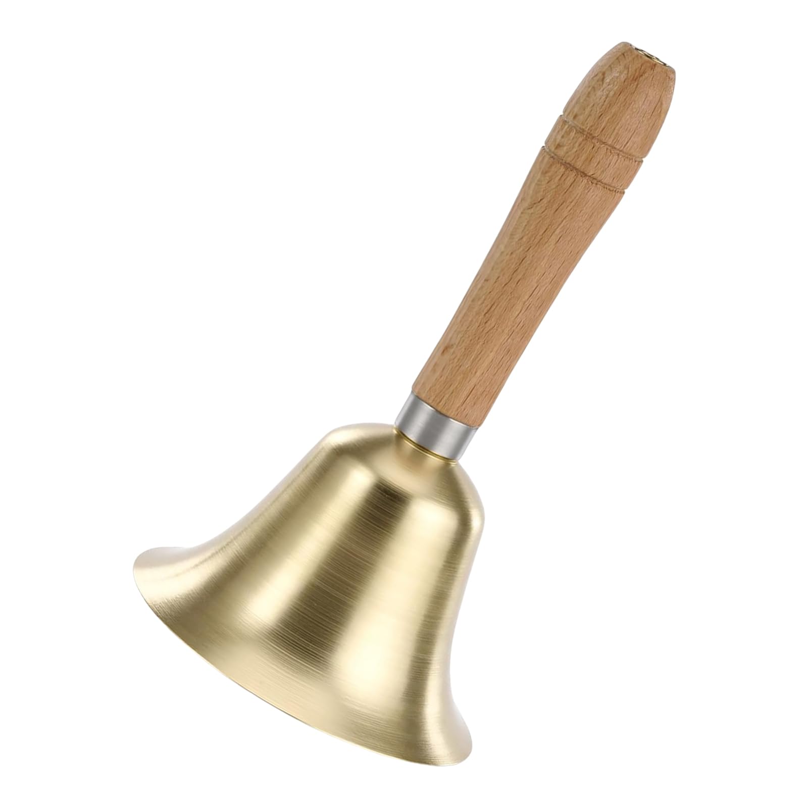 Brass Hand Bells with Wooden Handle Loud Ringing Bells Handbells Dinner Service for Service and Game Enduring Dinner