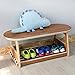 LWJJXJ Scarpiera Multilayer Scarpiera in Legno massello Scarpiere per Bambini mobili semplici Sgabuzzino Antipolvere (Colore : A)