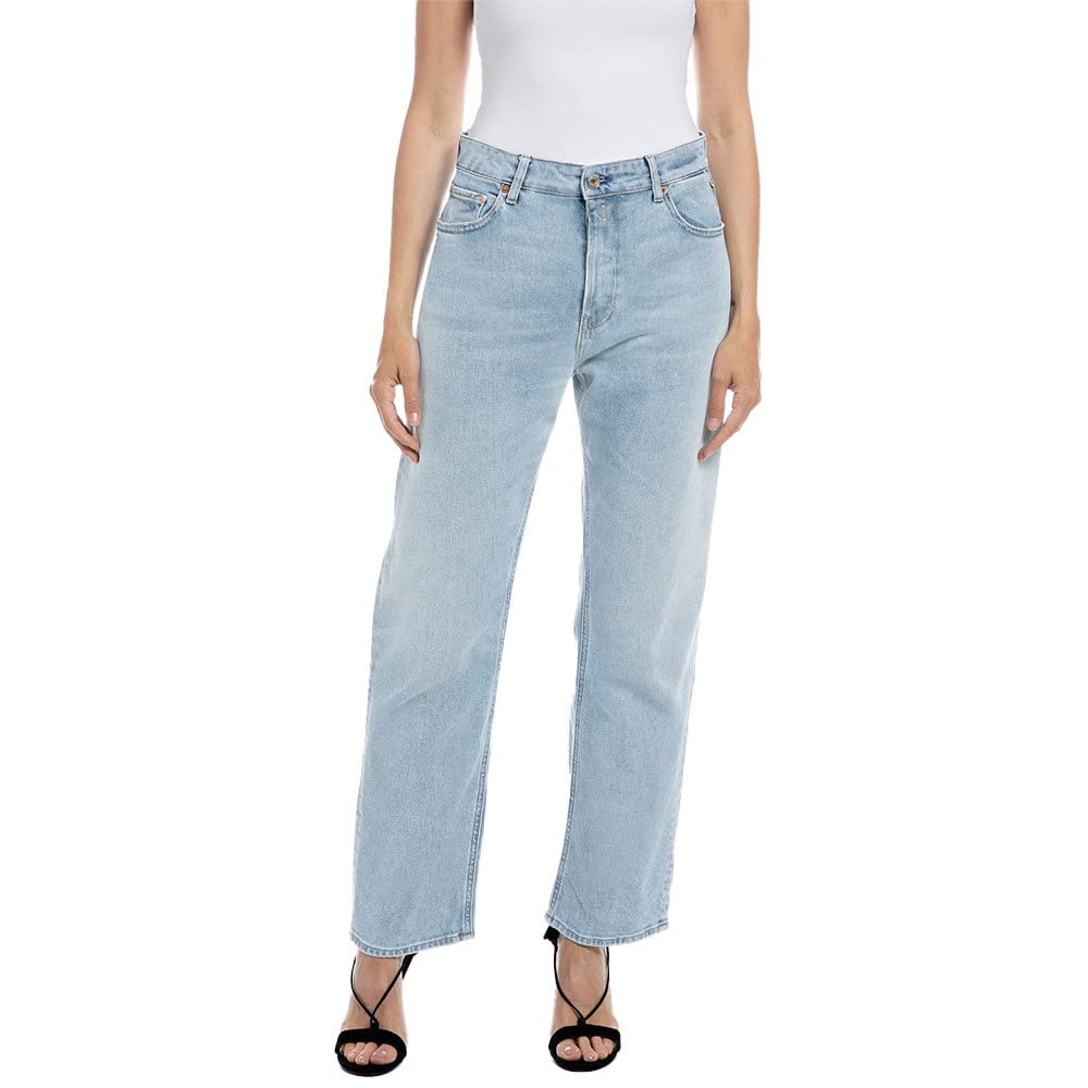 Replay Damen Jeans Jaylie Wide Leg Fit Rose Label, Super Light Blue 011 (Blau), 32W / 32L