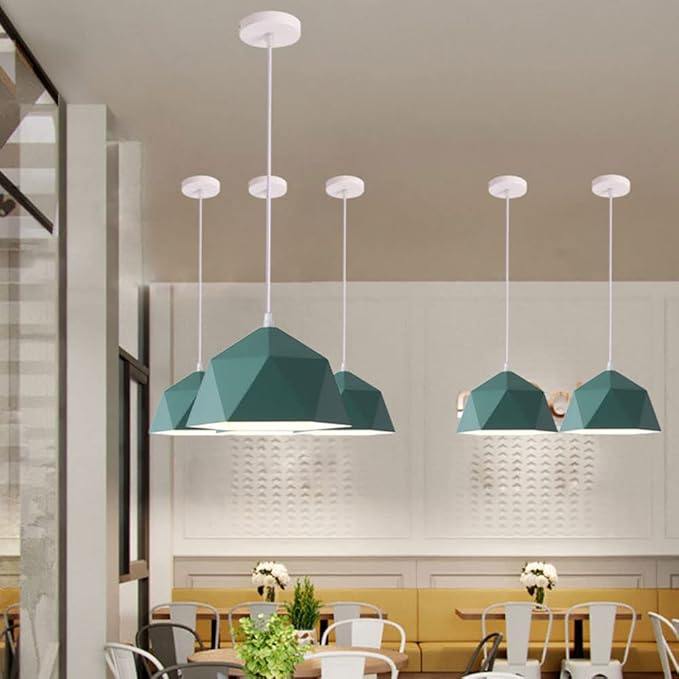 HAIIQU Industriële Metalen Opgeschorte Lamp Met LED Lamp Dome Kroonluchter Zwart en Goud Afwerking Verlichtingsarmatuur Opknoping Verlichtingsarmaturen voor Keuken Eiland, Eetkamer Woonkamer photo 3