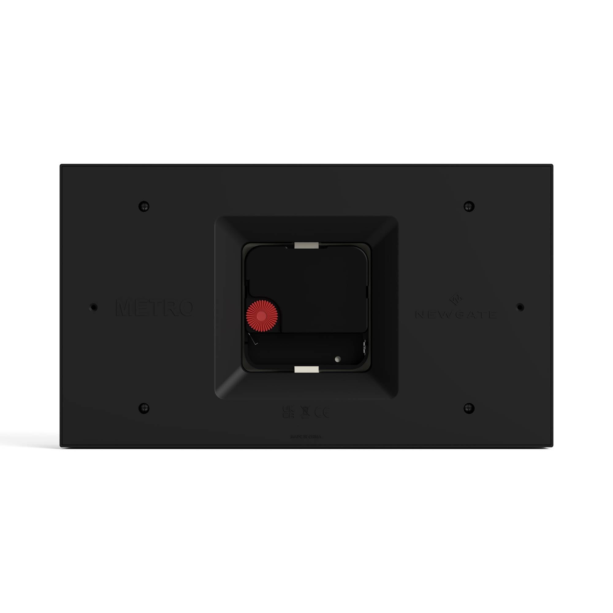 NEWGATE® Mini Metro Schreibtischuhr | Retro-kaminsimsuhr | Schwarz | Mid-Century-Stil für Schreibtisch, tischplatte, Regal oder nachttisch