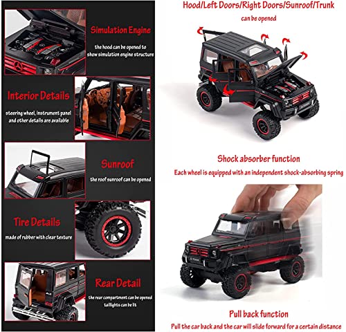 Image of Magicwand 1:32 Scale Die-Cast Metal AMG-G63 Off-Road with Openable Doors and Pull Back Action【Pack of 1】【Colors as Per Stock】