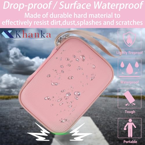 Image of khanka Hard Case for Kodak Smile+ /Kodak Smile Plus Camera,Pink | EVA Hard Shell, Mesh Pocket Accessory Storage, Travel-Ready Portable Storage, Easy Carry Handle, Protective Case Only