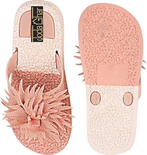 Joda Ghar Kids Kante V Shape Indoor & Outdoor Slippers Flipflops for Girls- Pink, EU Size: 31, UK Size : 11.5, Age Group : 5 to 6 Years (B09LSCQZMQ) Amazon Price History, Amazon Price Tracker