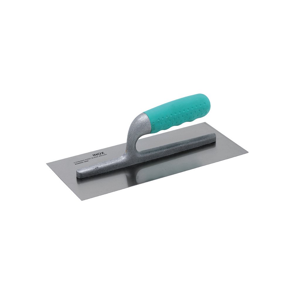 Frattazzo Professionale in Acciaio Inox con Manico in Sintesi con Presa Sicura (20x8 cm)