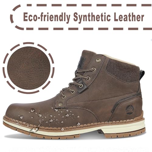 Image of CC-Los Men's Waterproof Chukka Boots - Slip Resistant Hiking Ankle Boots with Memory Foam Insole for Outdoor Walking