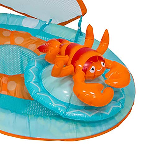 Swimways Baby Spring Float Activity Center With Canopy - Blue/Orange Lobster #TOP2