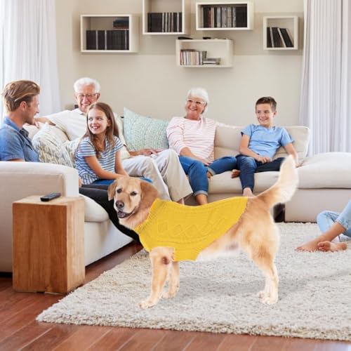 Image of BINGPET Dog Sweater for Medium Large Dogs, Turtleneck Knitted Clothes