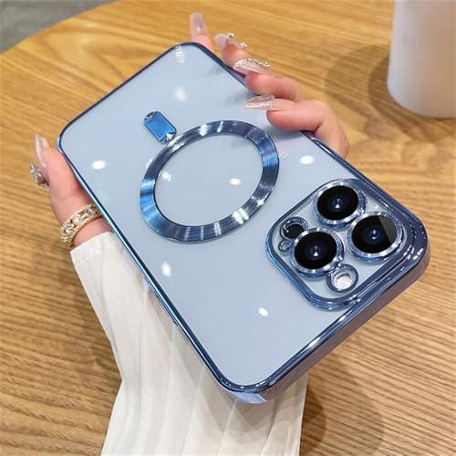 Coque iPhone 16 Pro Max transparente silicone aimantée or - 3