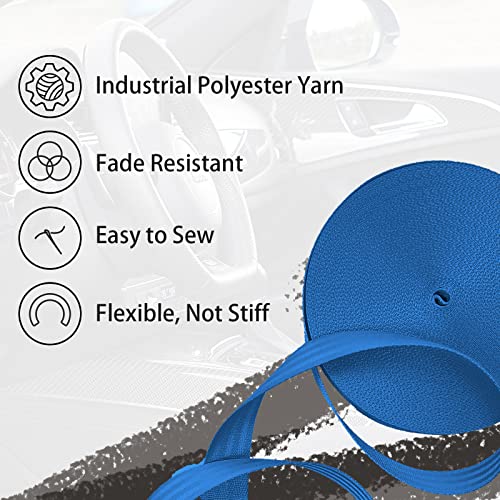 Image of Polyester Webbing Strap 16+Colors - 1 inch&1.5 inch&1.9 inch - 16.5 25 33 55 Yards Heavy Duty Webbing Roll, Flat Webbing Strap for Indoor&Outdoor Gear, Climbing, DIY Crafting, Repairing