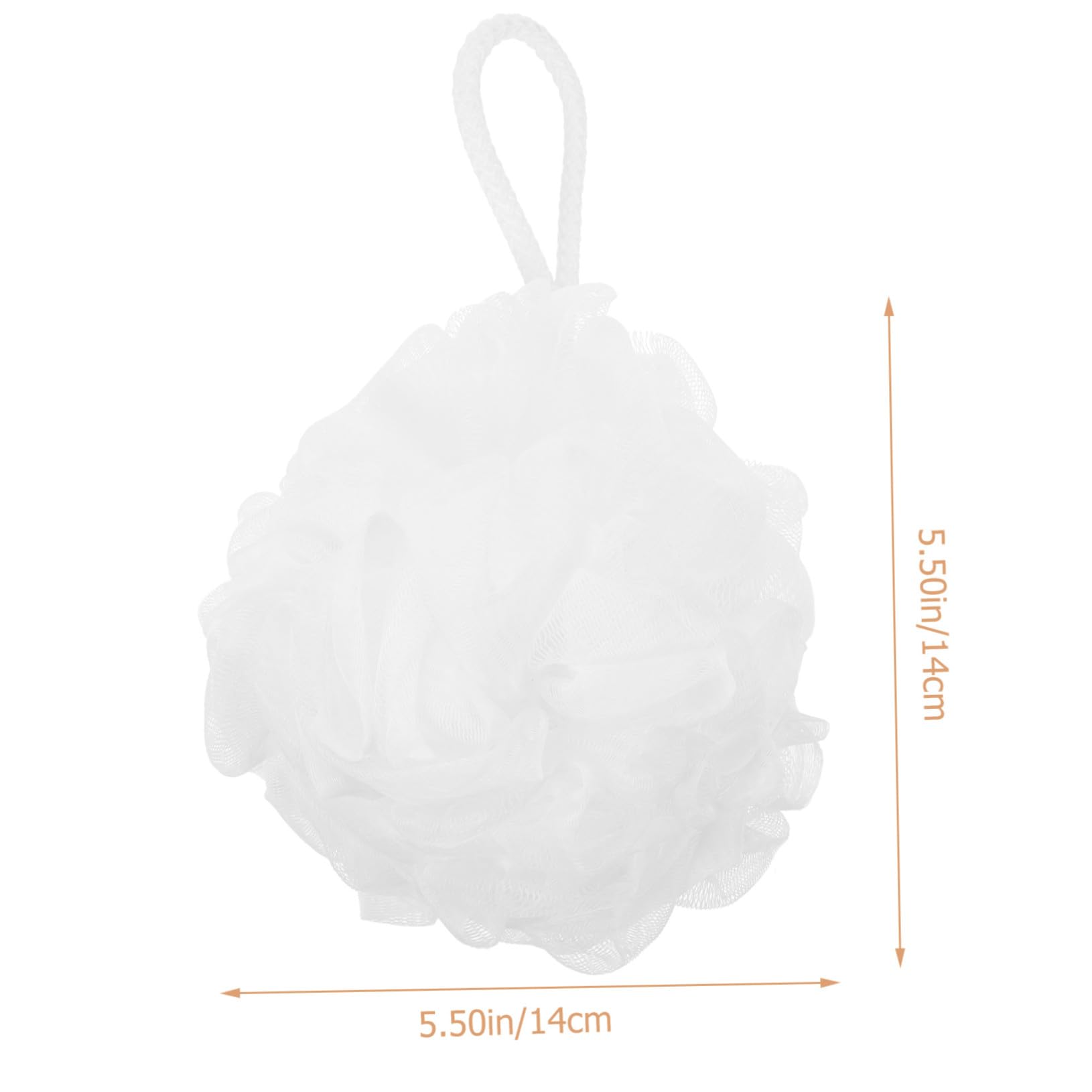 Esponja de Baño Portátil Color Claro 6 Piezas Pe y Cuerda de Algodón