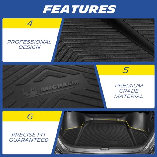 Image of Michelin Vehicle Mats for 2021-2026 Bronco Sport | Only Fit Full-Size Spare Tire Models or Cargo Floor with Rear Bump, All-Weather TPE Custom Fit Liner