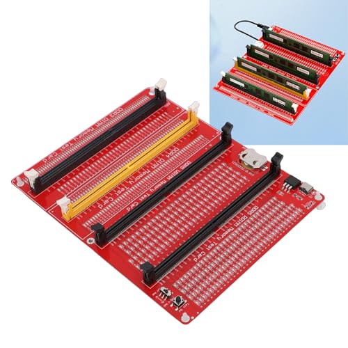 LICAEVEY Tarjeta Probadora de Memoria RAM 4 en 1, Analizador de Diagnóstico DDR3 DDR4 DDR5 y Servidor DDR5 RDIMM para Reparación de Hardware de PC