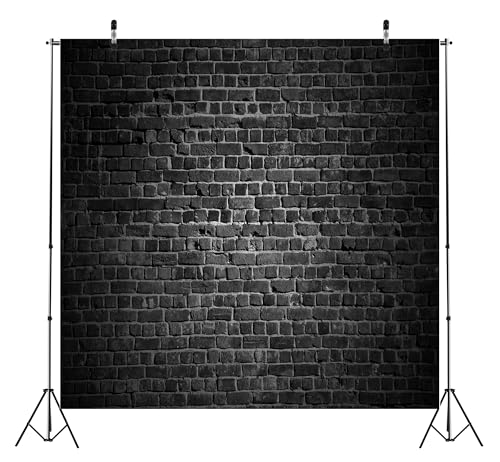 Telón fondo negro de tela 8x8 pies para fotografía miniatura 1