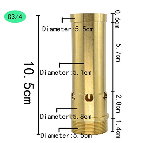 Thaoya Brass Column Fireworks Water Fountain Nozzle Sprinkler Spray Head Pond (G3/4) #TOP1