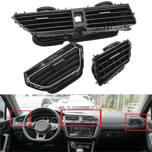 Salida de aire acondicionado para VW Tiguan L, rejilla de salpicadero con flujo optimizado 2