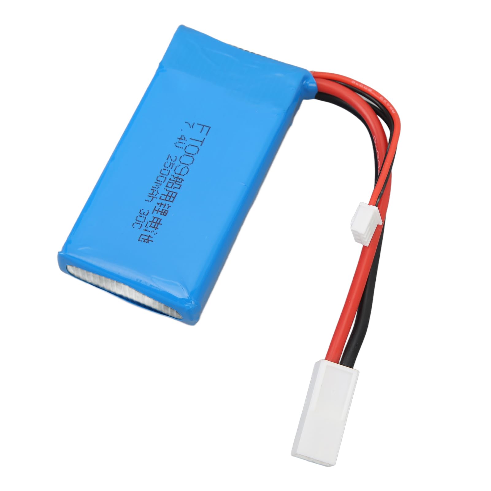 Batería de Litio RC de 7,4 V y 2500 mAh de Alta Capacidad para Botes de Control Remoto, batería LiPo Recargable para el lancha rápida Feilun FT009, Compatible con Barcos y Coches