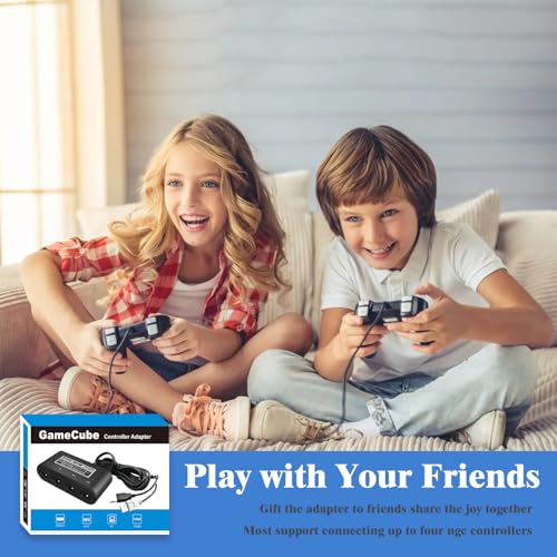 Image of Gamecube Adapter for Nintendo Switch / Wii U / PC and Switch 2 Gamecube Controller Adapter, Super Smash Bros Adapters for NGC Controller, Support Turbo and Vibration Features with 180cm USB Cable