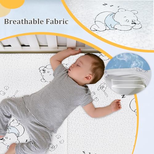Image of Trifold Pack and Play Mattress, 38 inchx 26 inch high Density Memory Foam Mattress for Pack N Play with Breathable Washable Cover, Portable Pack N Play Mattresses Topper Travel with Carry Bag
