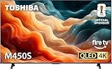 TOSHIBA 55" Class M450 Series QLED 4K UHD Smart Fire TV, Voice Remote with Alexa, Stream Live TV Without Cable