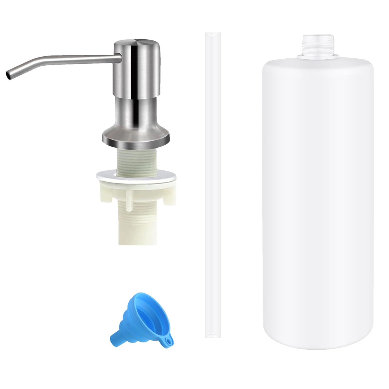 Distributeur de savon intégré en acier inoxydable durable pour comptoir de cuisine
