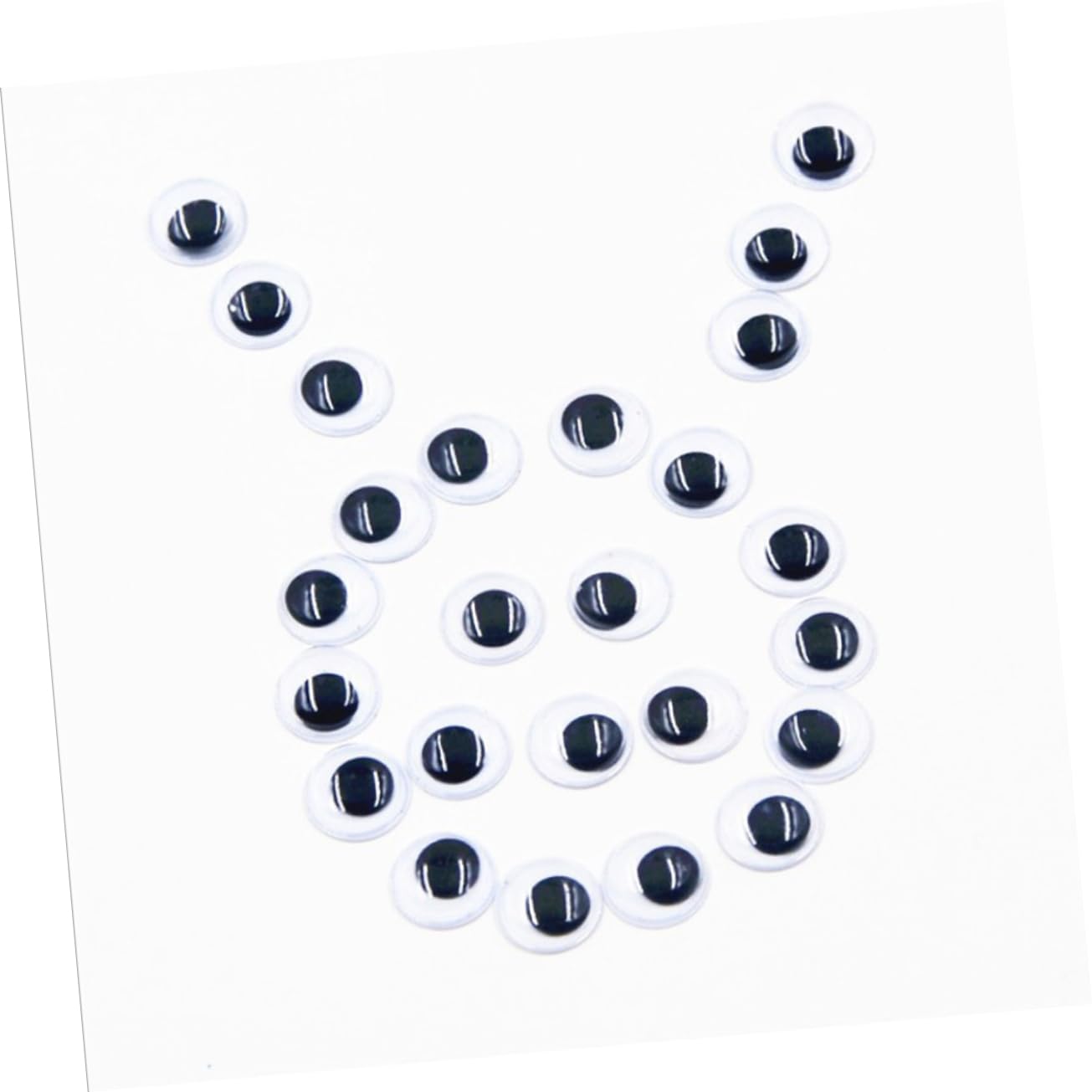 LALAFINA Sticky Eyes 100pcs Button Eyes Craft Stickers Self Stick for DIY Projects