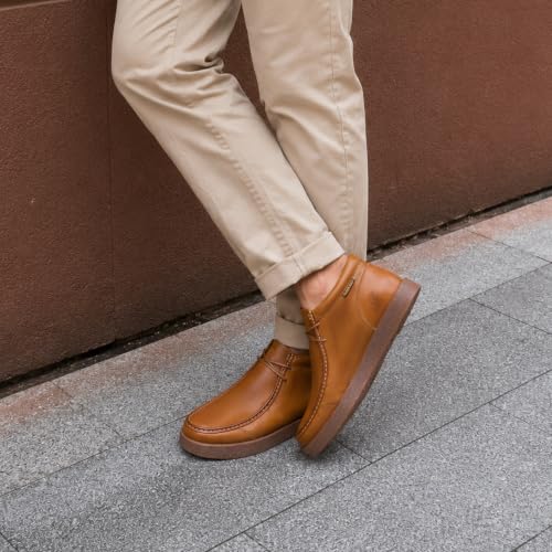 Image of Men's Moc Toe Chukka Boots Leather Casual Desert Boot