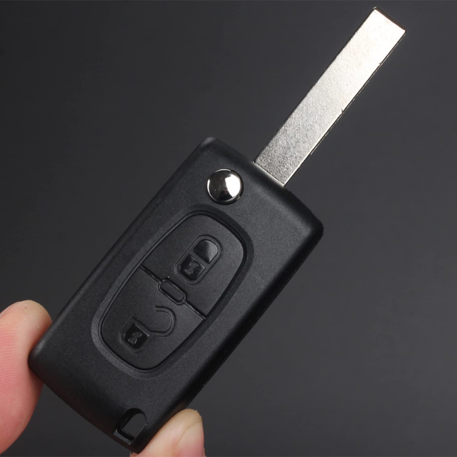 SUPALAND Guscio Chiave di Ricambio a 2 Tasti Per Telecomando Auto Con Lama VA2 CE0523 Per Citroen C2 C3 C4 C5 C6 Peugeot 207 307 308 3008 5008 Partner Con 1 Cacciavite