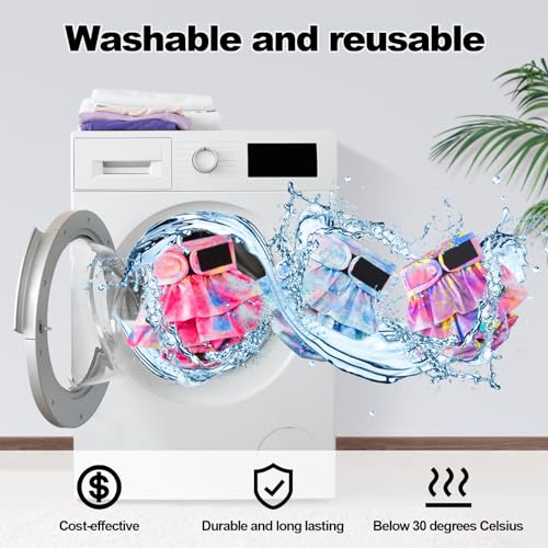 Image of Reusable Dog Diapers Female Washable, Premium Doggie Diaper for Dogs, Pack of 3, Highly Absorbent Small Dog Diaper for Heat, Incontinence and Puppy Training(S)