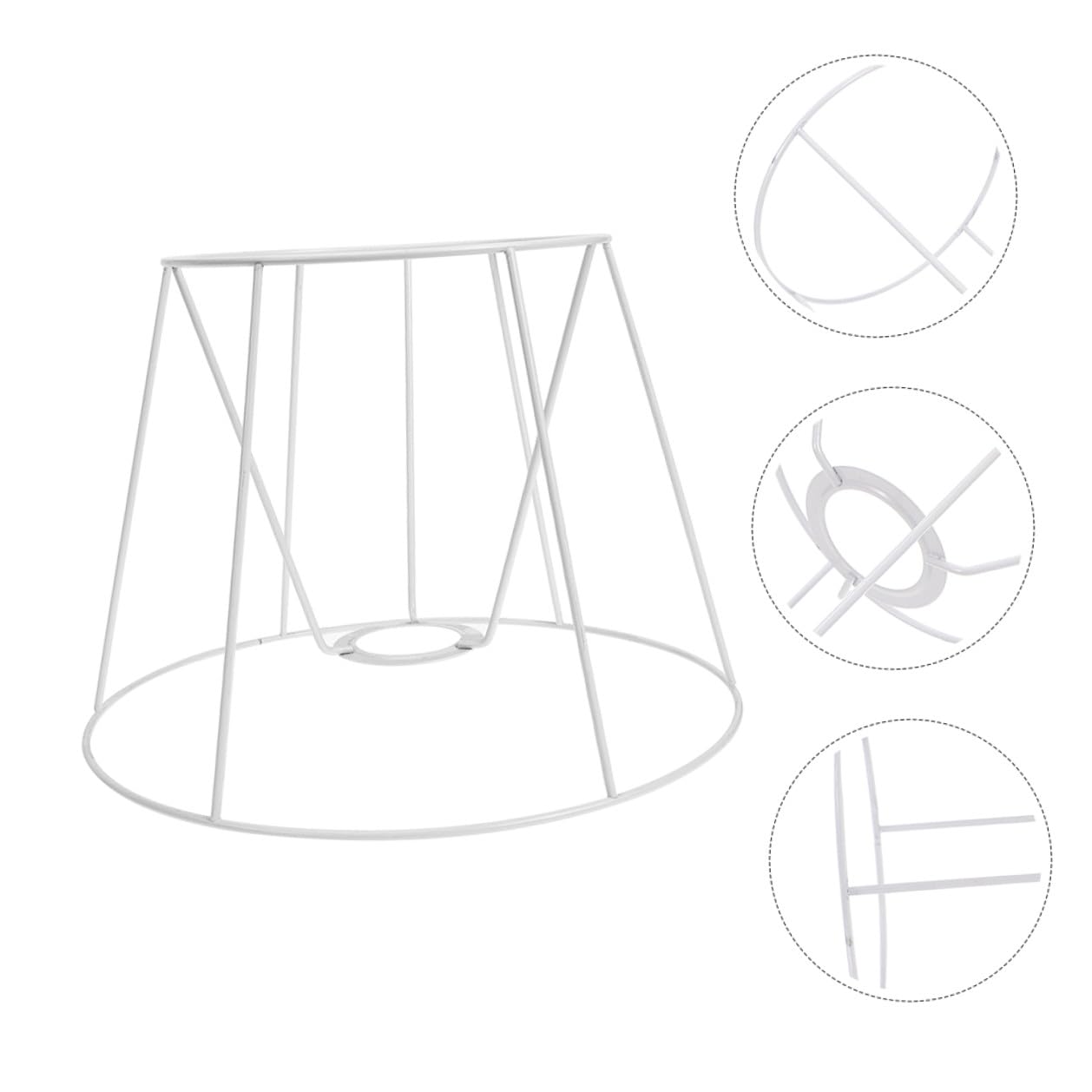 Metall Lampenschirmgestell E27 Weiß für Tischlampe und Home