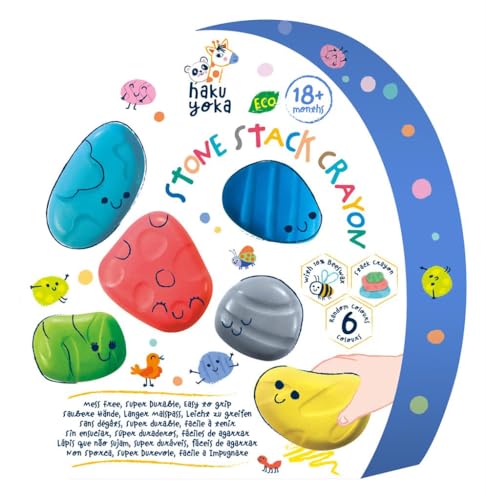 Crayones de cera en piedras apilables el regalo original para pintar