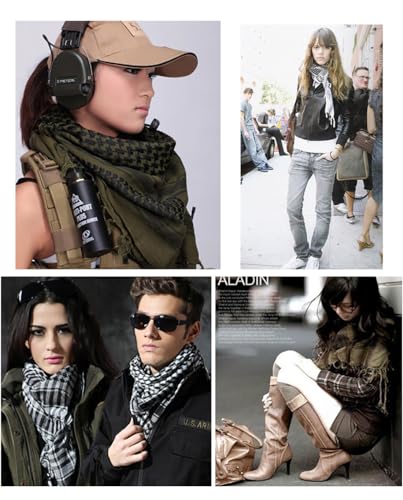 elwow Men's Military Tactical Desert Scarf Cotton Neck Head Scarf Wrap for Field Games, Hunting, Climbing, Hiking4