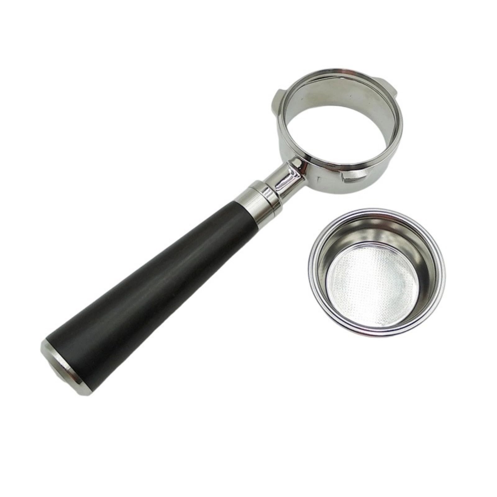 Porte-filtre ergonomique 58 mm pour machine à expresso sans fond - Accessoires professionnels et commerciaux - En acier inoxydable