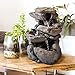 Alpine Corporation WIN472 Indoor Tabletop 3-Tiered Stone Fountain with LED Lights, Cascading Stone Water Fountain 11