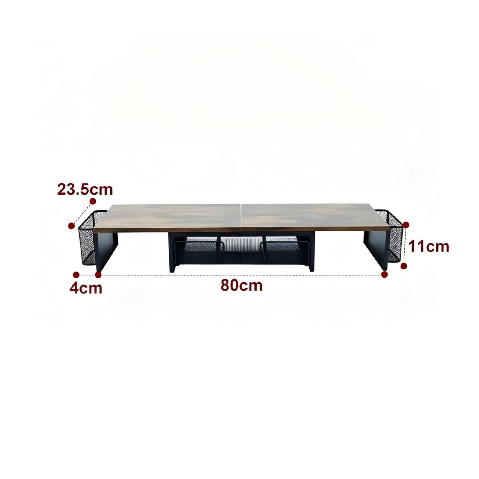 harayaa Rehausseur Double Moniteur Extensible | Pliable, Rehausseur D'écran Fentes, pour Télétravail, Professionnels, Porte-Stylo