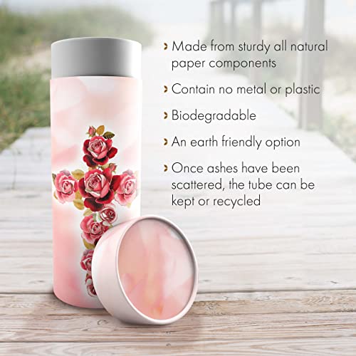 Image of Holy Roses Scattering Tubes for Human Ashes TSA Approved Scattering Urn and Eco-Friendly Biodegradable Urns for Human Ashes & Biodegradable Urn for Burial at Sea