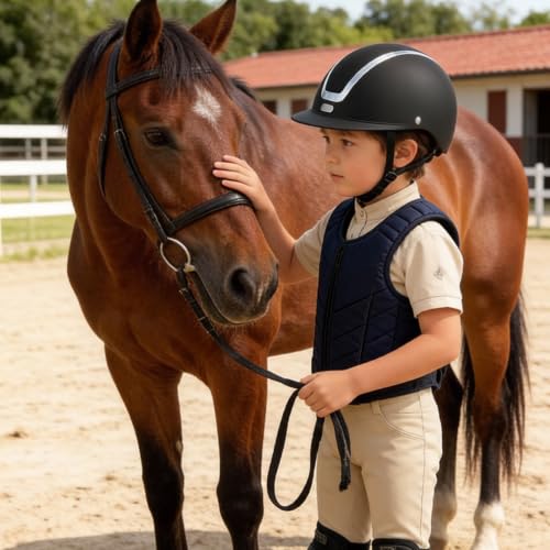 Casco infantil resistente a los impactos para equitación y protección ajustable 4